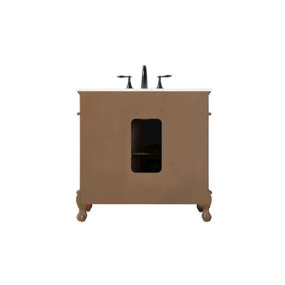 36 inch Single Bathroom Vanity in Teak
