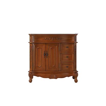 36 inch Single Bathroom Vanity in Teak