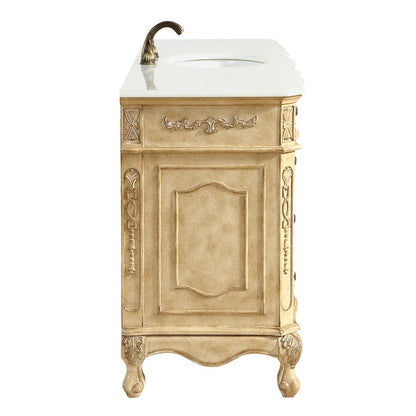 60 inch Single Bathroom vanity In Antique Beige