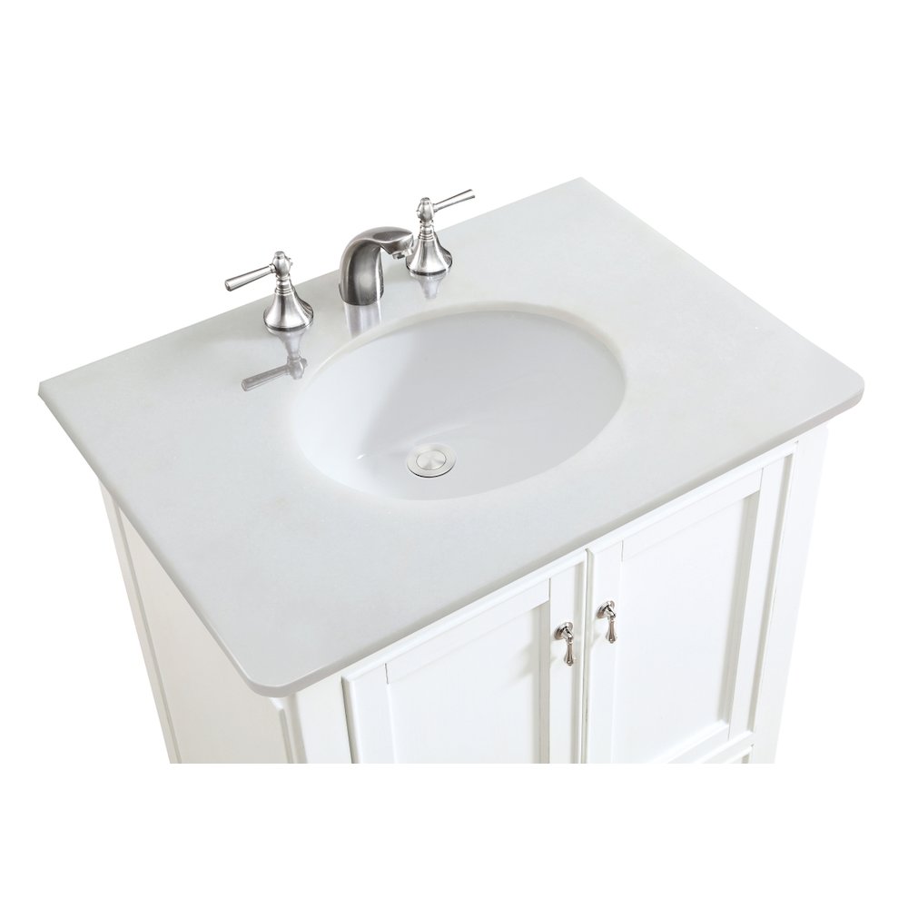 30 inch Single Bathroom vanity in Antique White