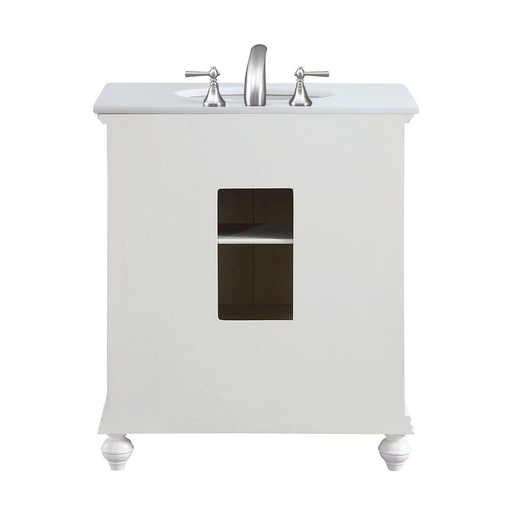 30 inch Single Bathroom vanity in Antique White