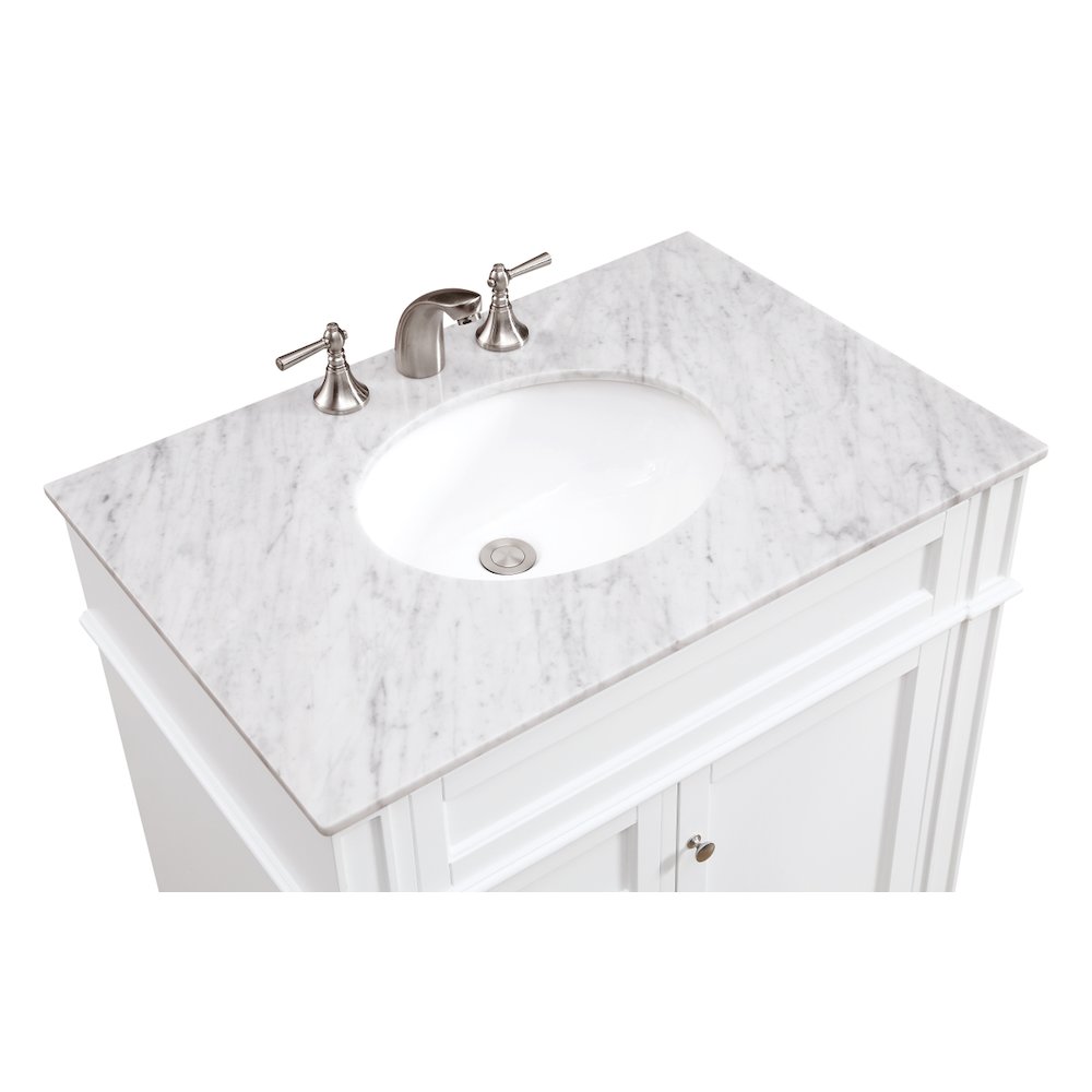 32 In. Single Bathroom Vanity Set In White