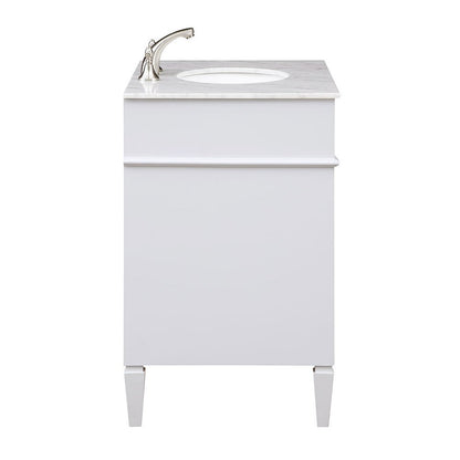 32 In. Single Bathroom Vanity Set In White