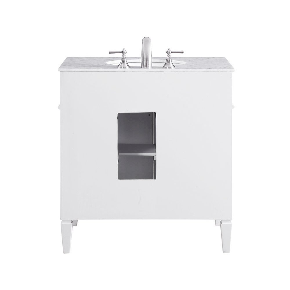 32 In. Single Bathroom Vanity Set In White