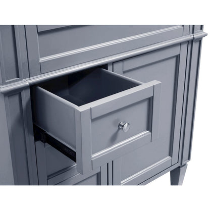 32 In. Single Bathroom Vanity Set In Grey