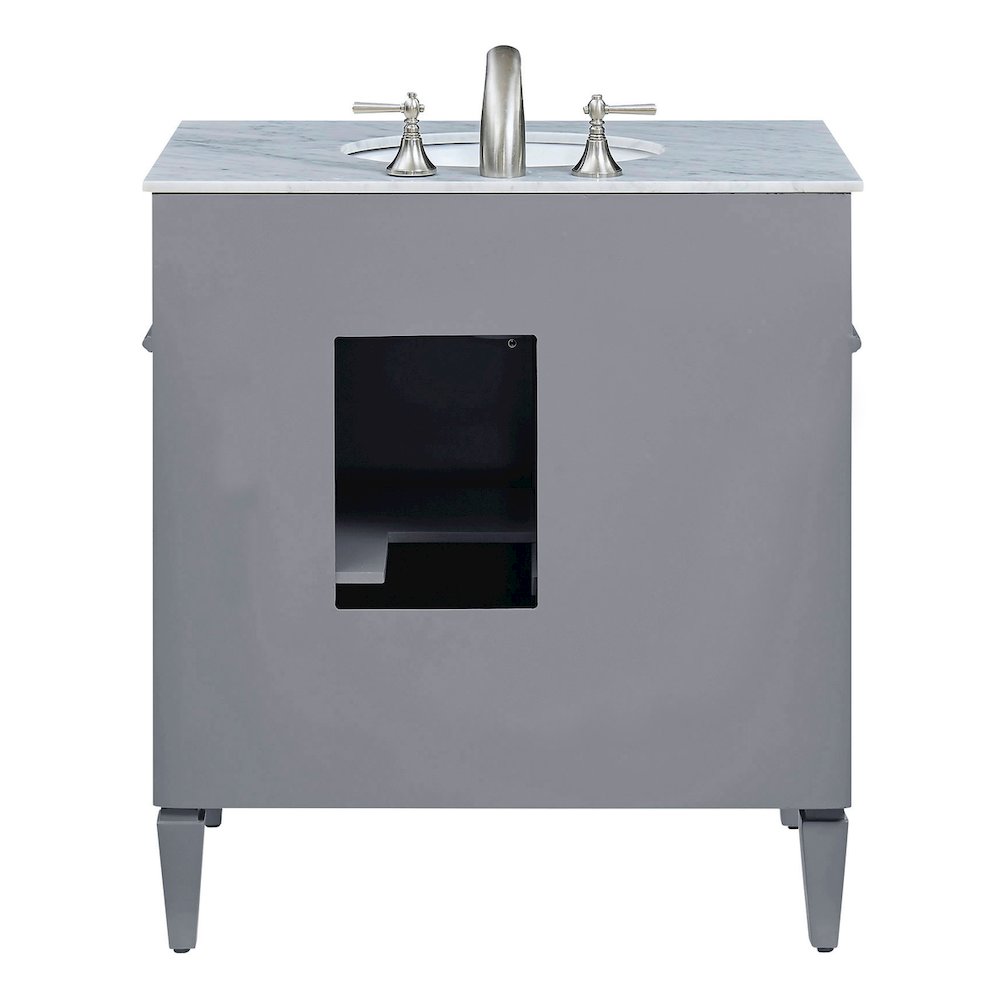 32 In. Single Bathroom Vanity Set In Grey