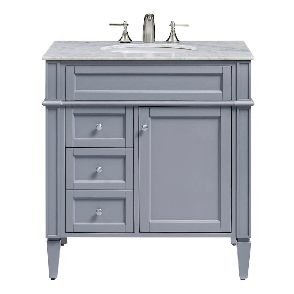 32 In. Single Bathroom Vanity Set In Grey