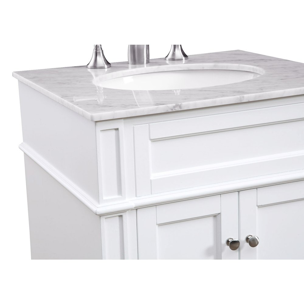 24 In. Single Bathroom Vanity Set In White