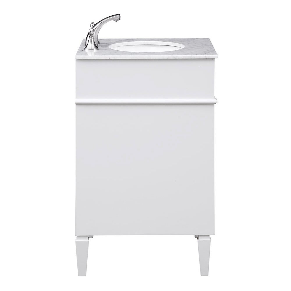 24 In. Single Bathroom Vanity Set In White