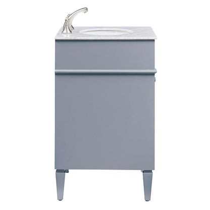 24 In. Single Bathroom Vanity Set In Grey