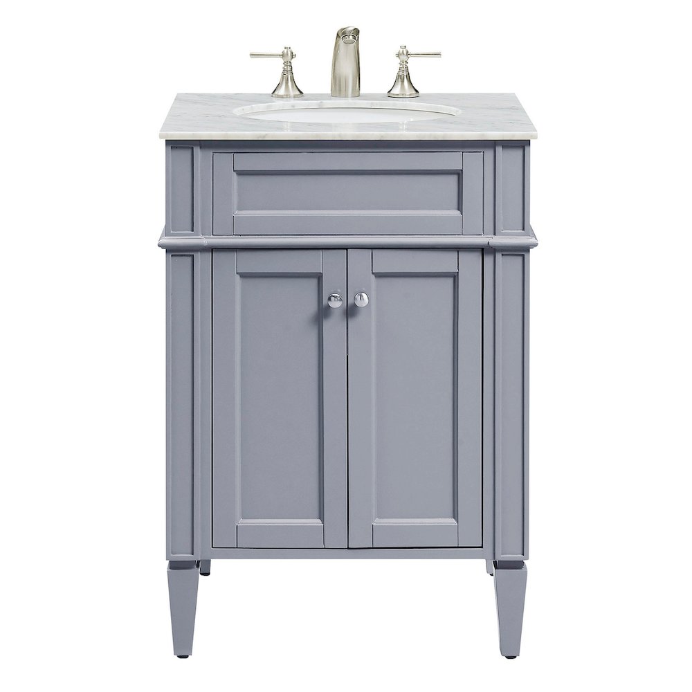 24 In. Single Bathroom Vanity Set In Grey