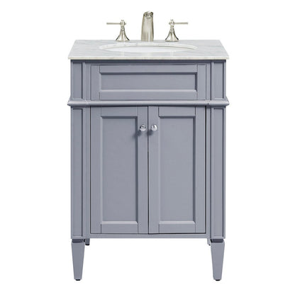 24 In. Single Bathroom Vanity Set In Grey