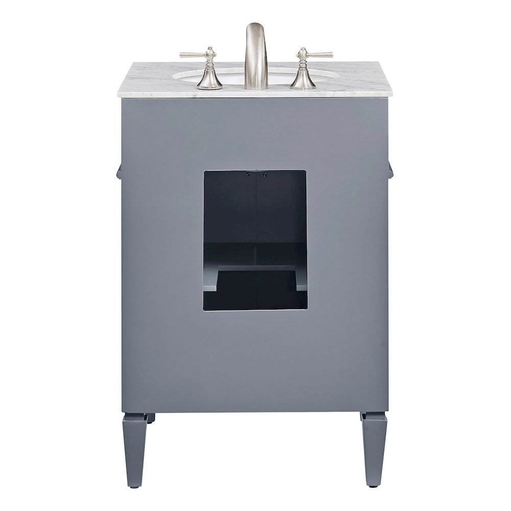 24 In. Single Bathroom Vanity Set In Grey