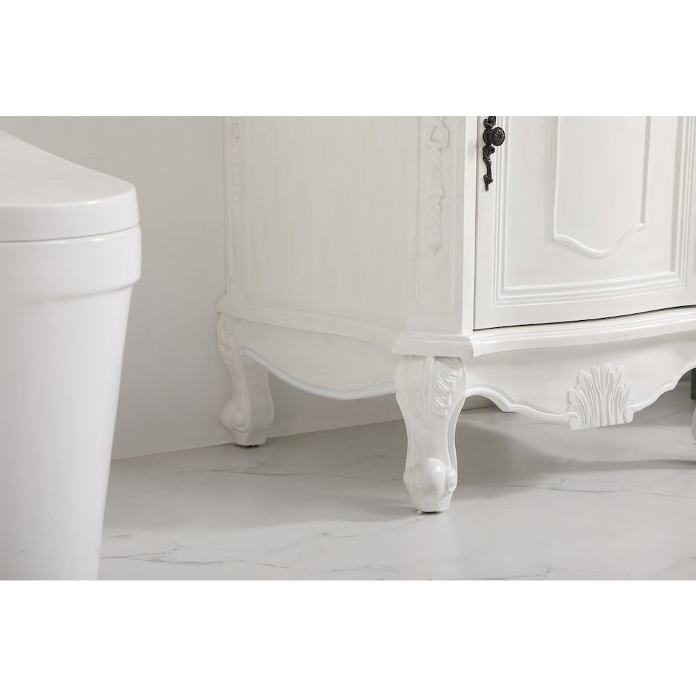 24 inch Single Bathroom vanity in antique white