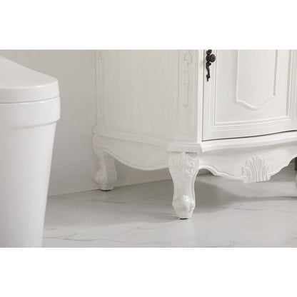 24 inch Single Bathroom vanity in antique white