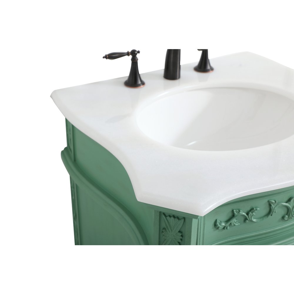 24 inch Single Bathroom vanity in vintage mint