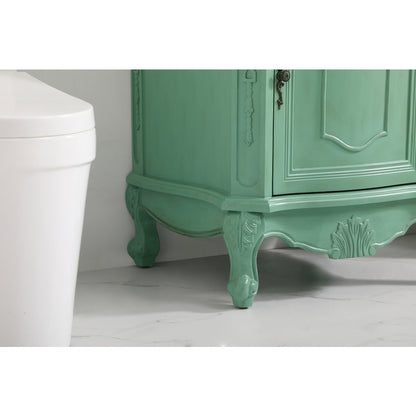24 inch Single Bathroom vanity in vintage mint