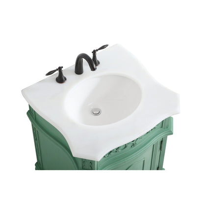24 inch Single Bathroom vanity in vintage mint