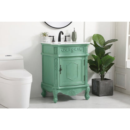 24 inch Single Bathroom vanity in vintage mint