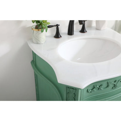 24 inch Single Bathroom vanity in vintage mint