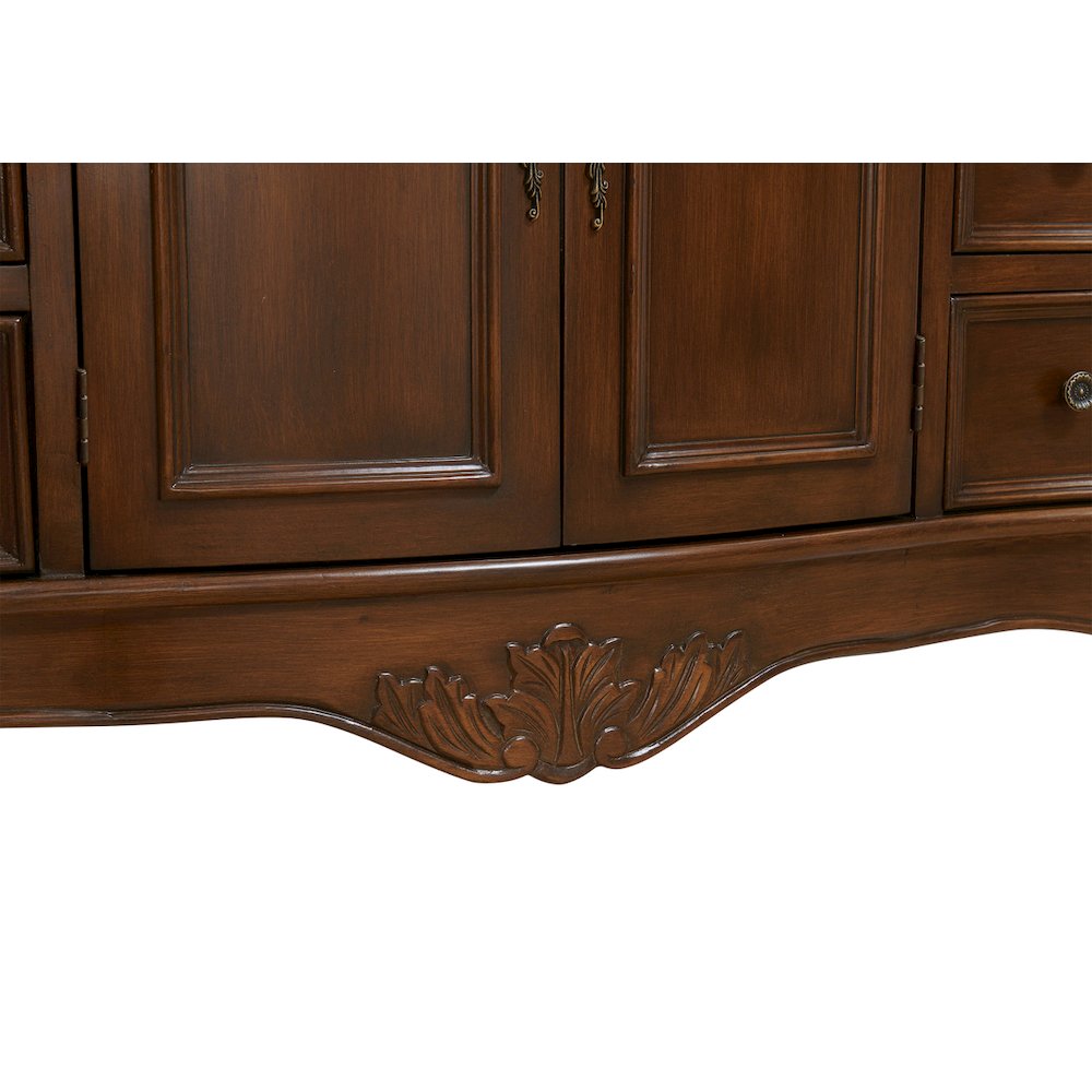 48 inch Single Bathroom vanity in Teak Color with ivory white engineered marble