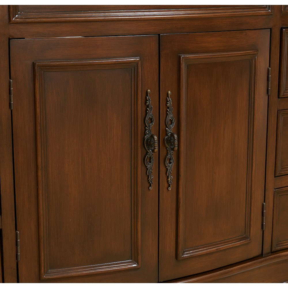 48 inch Single Bathroom vanity in Teak Color with ivory white engineered marble