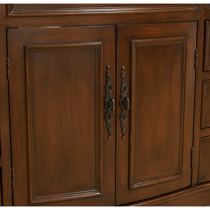 48 inch Single Bathroom vanity in Teak Color with ivory white engineered marble