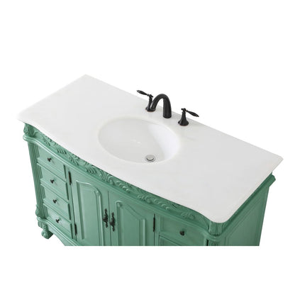 48 inch Single Bathroom vanity in vintage mint