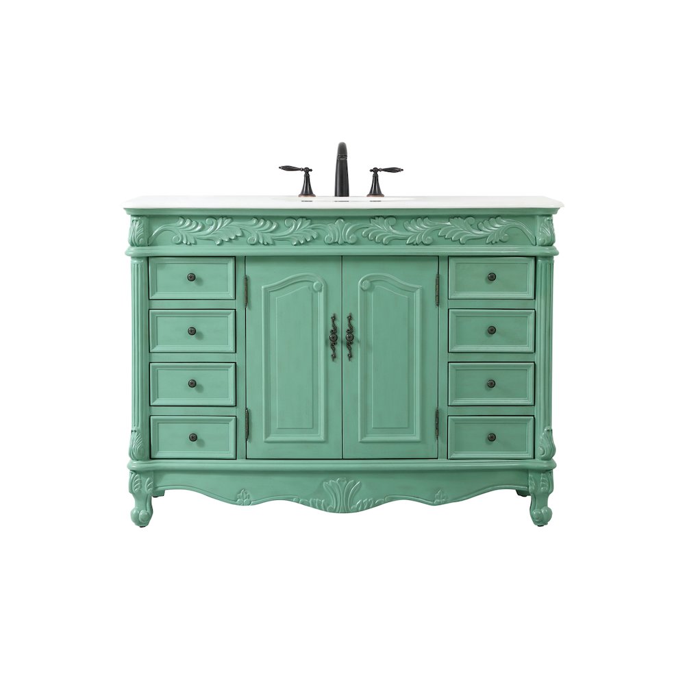 48 inch Single Bathroom vanity in vintage mint