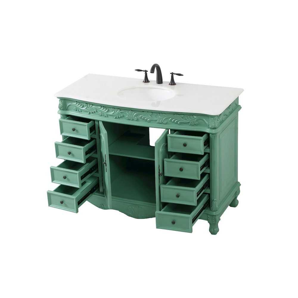 48 inch Single Bathroom vanity in vintage mint