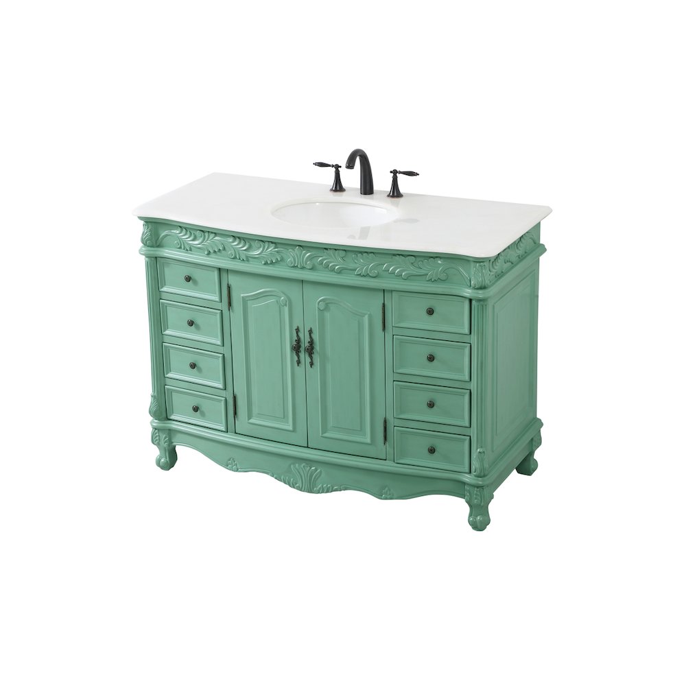 48 inch Single Bathroom vanity in vintage mint