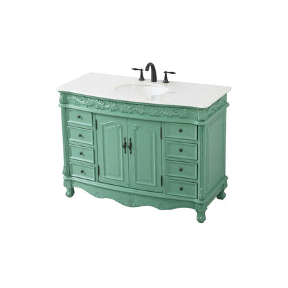 48 inch Single Bathroom vanity in vintage mint