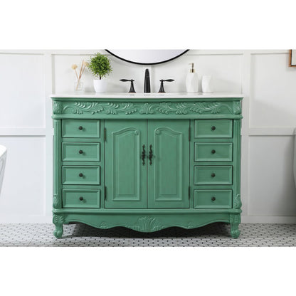 48 inch Single Bathroom vanity in vintage mint