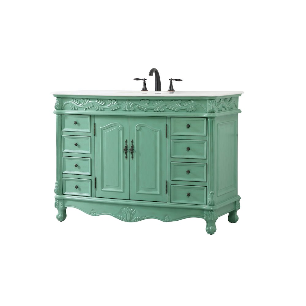 48 inch Single Bathroom vanity in vintage mint