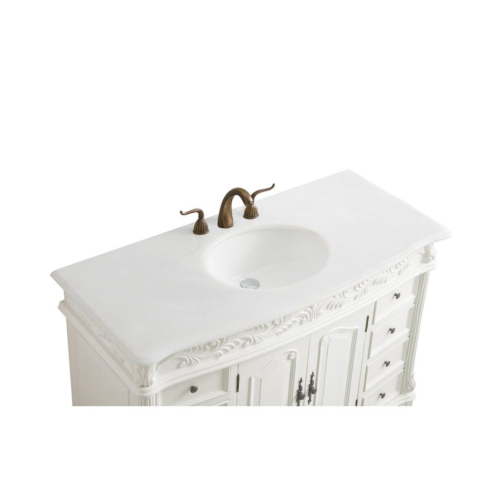 48 inch Single Bathroom vanity in Antique White