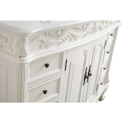 48 inch Single Bathroom vanity in Antique White