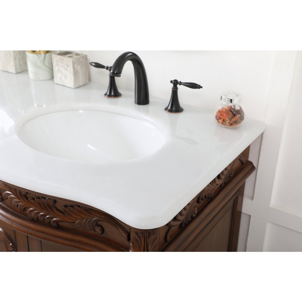 60 inch double Bathroom vanity in teak with ivory white engineered marble