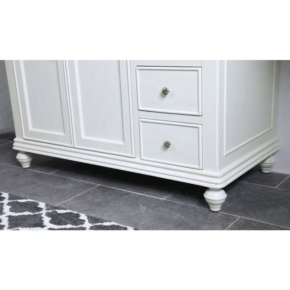 42 inch Single Bathroom vanity in antique white