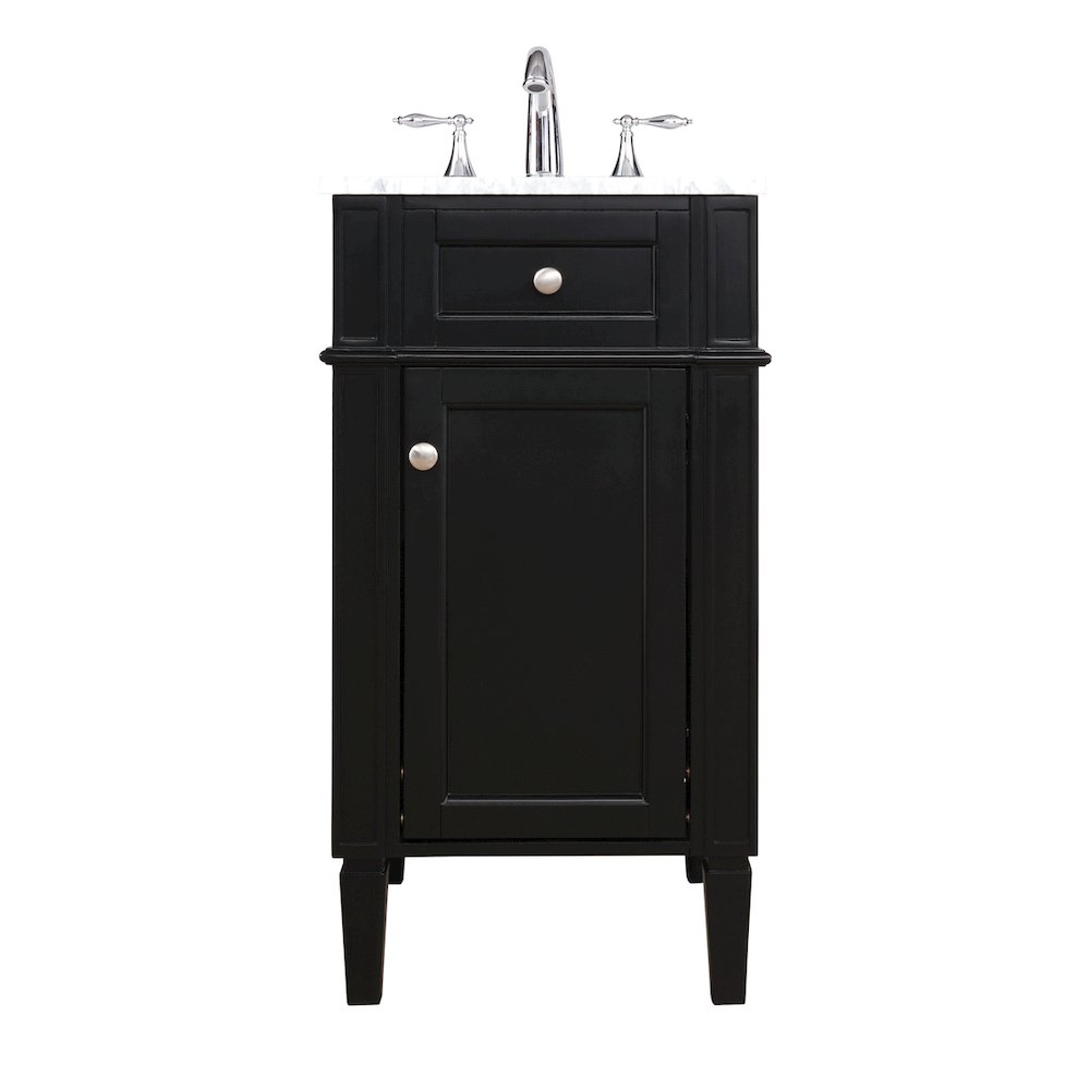 18 inch Single bathroom vanity in Black