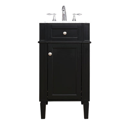 18 inch Single bathroom vanity in Black