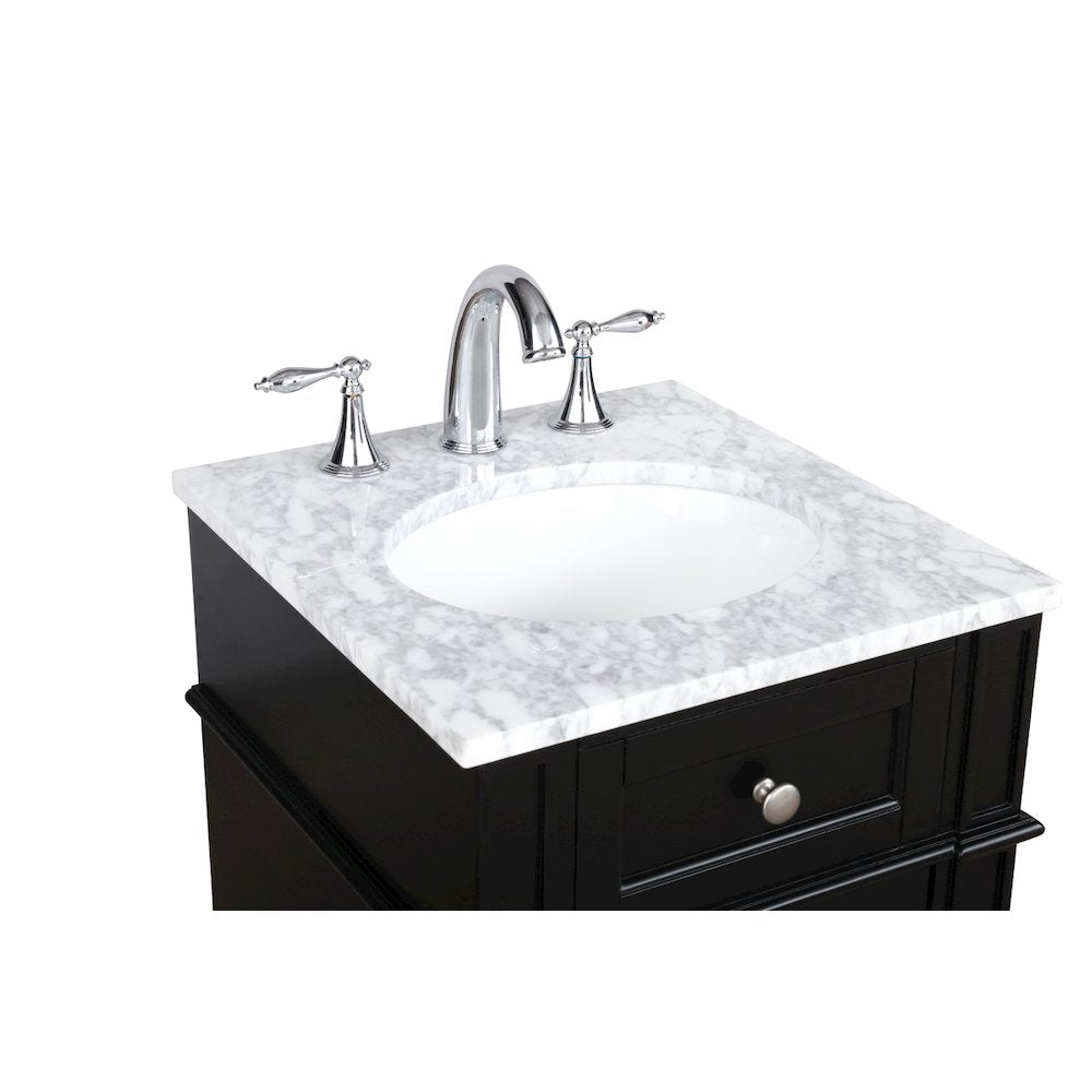 18 inch Single bathroom vanity in Black