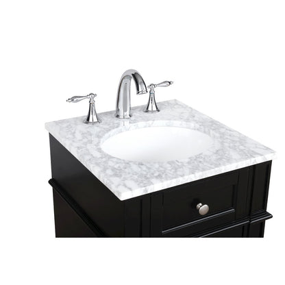 18 inch Single bathroom vanity in Black