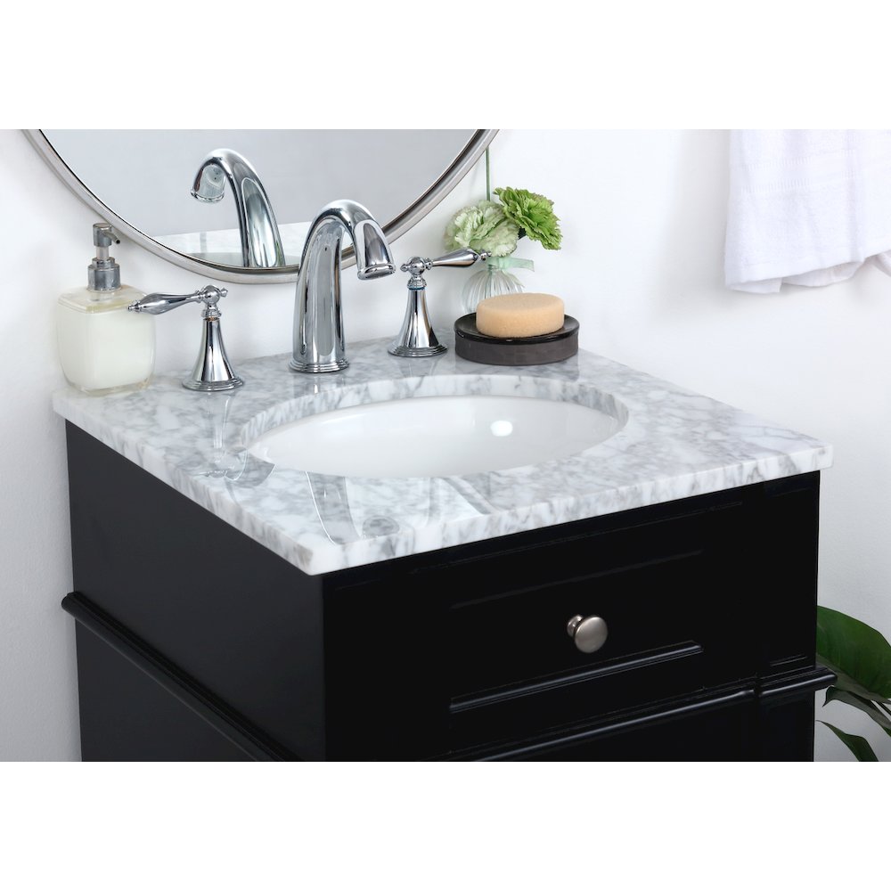 18 inch Single bathroom vanity in Black