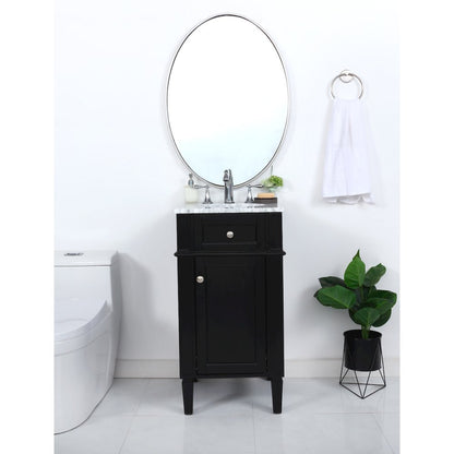 18 inch Single bathroom vanity in Black