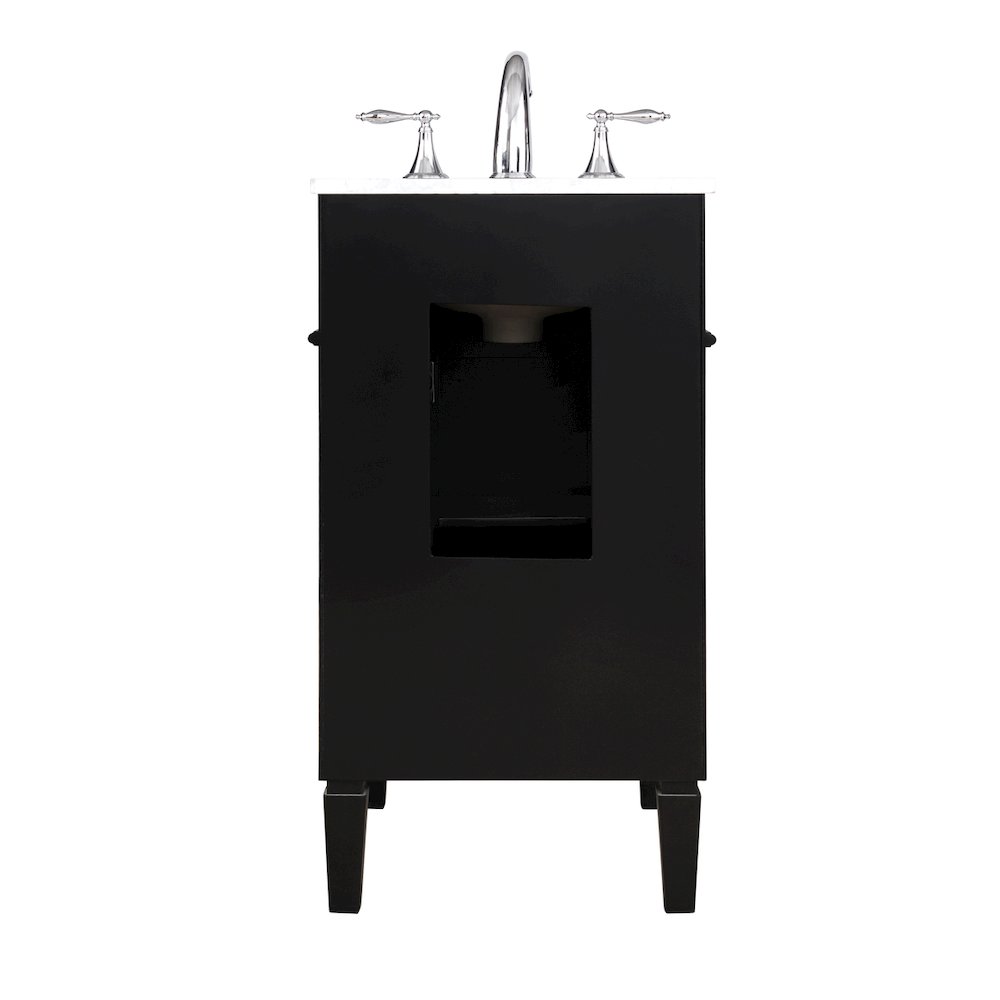 18 inch Single bathroom vanity in Black