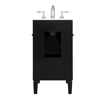 18 inch Single bathroom vanity in Black