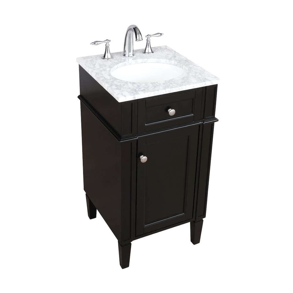 18 inch Single bathroom vanity in Black