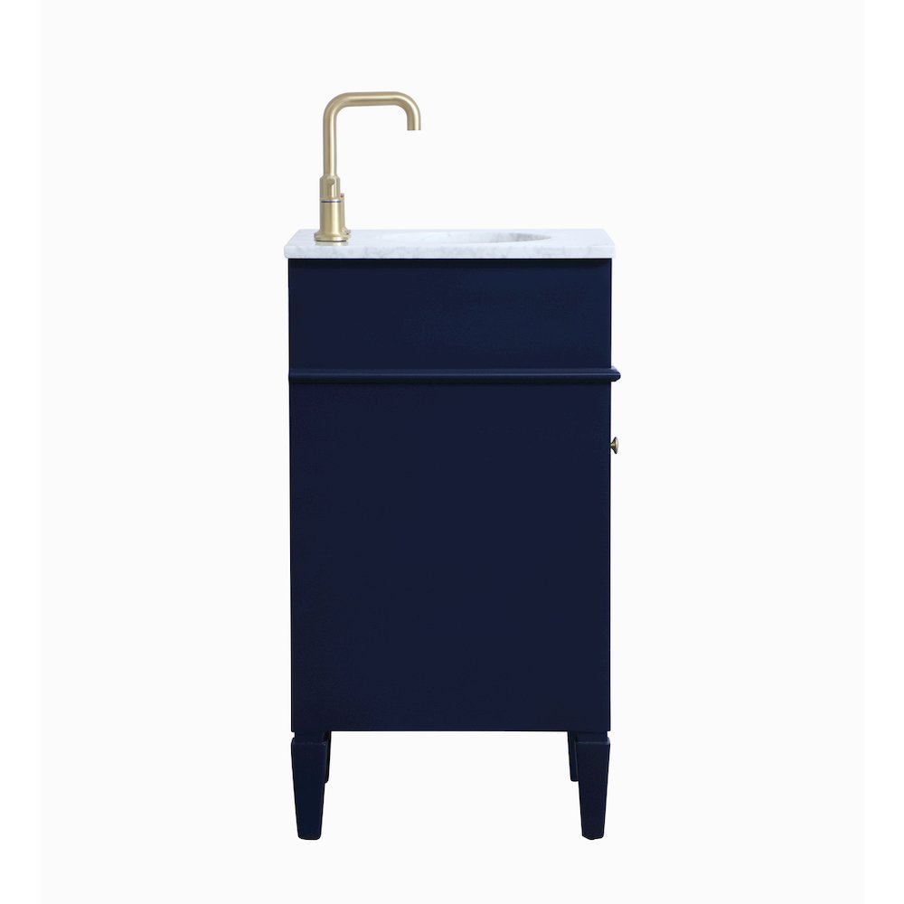 18 inch Single bathroom vanity in blue
