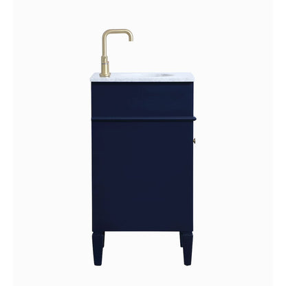 18 inch Single bathroom vanity in blue