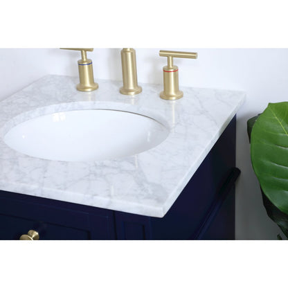 18 inch Single bathroom vanity in blue